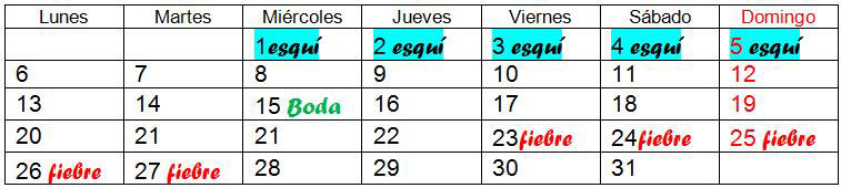 calendario