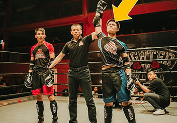 Boxeador ganador del combate
