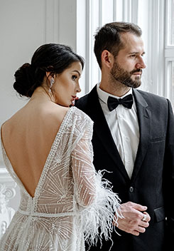 Pareja en su boda